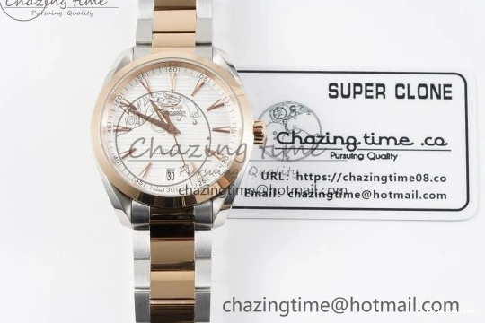 0104 Aqua Terra 150M SS RG JQK 1:1 Best Edition White Dial on SS RG Bracelet A OnTrend 7828